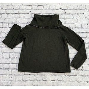 Pendleton Women's Turtleneck Sweater Size XL Petite Dark Green Merino Wool